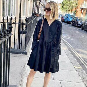 COS Elegant Black Long Sleeve Dress
